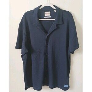 Scotch & Soda Amsterdam Mens Blue Polo Shirt Short Sleeve Size XL